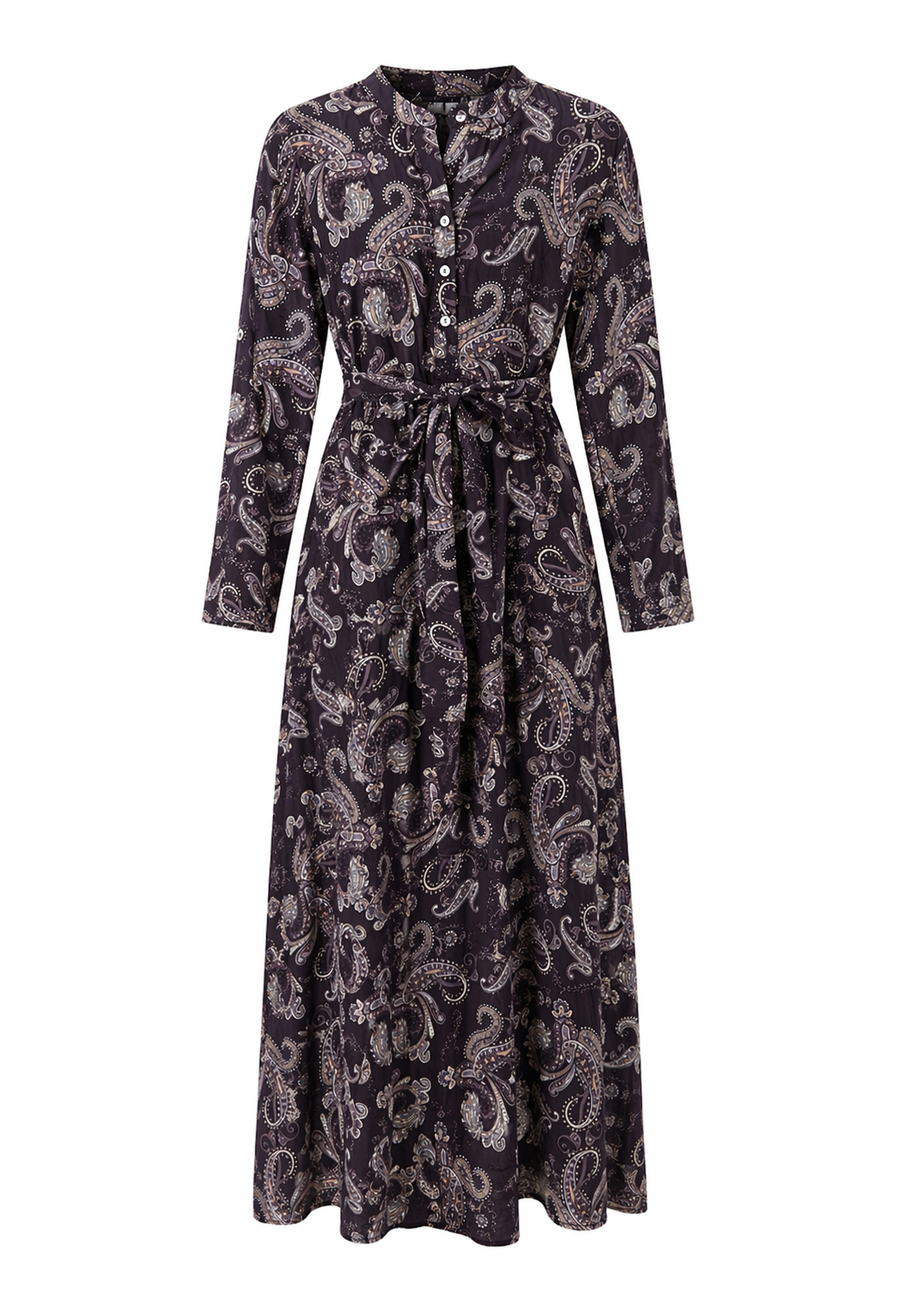 Lilyum Desenli Elbise - Hyl0362