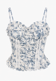 Mavi Vintage Askılı Bluz