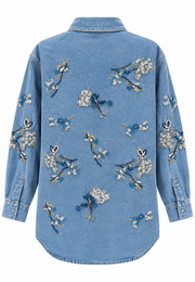 işleme DetaylI Jean Oversize Gömlek