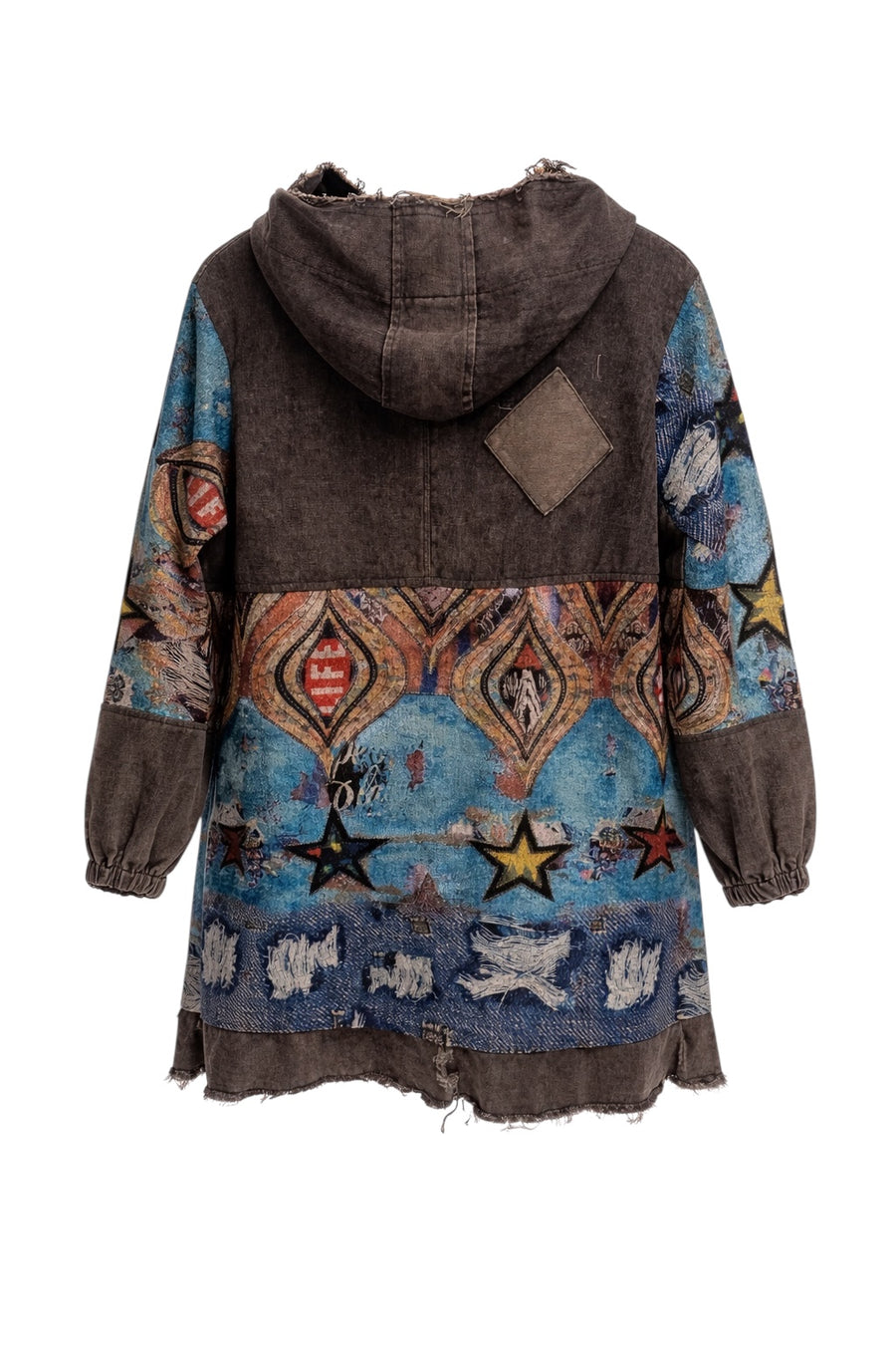 Garnili Eskitme Kot Ceket- Füme