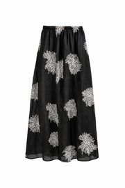 Taş İşlemeli Şifon Gömlek Etek Takım – Siyah