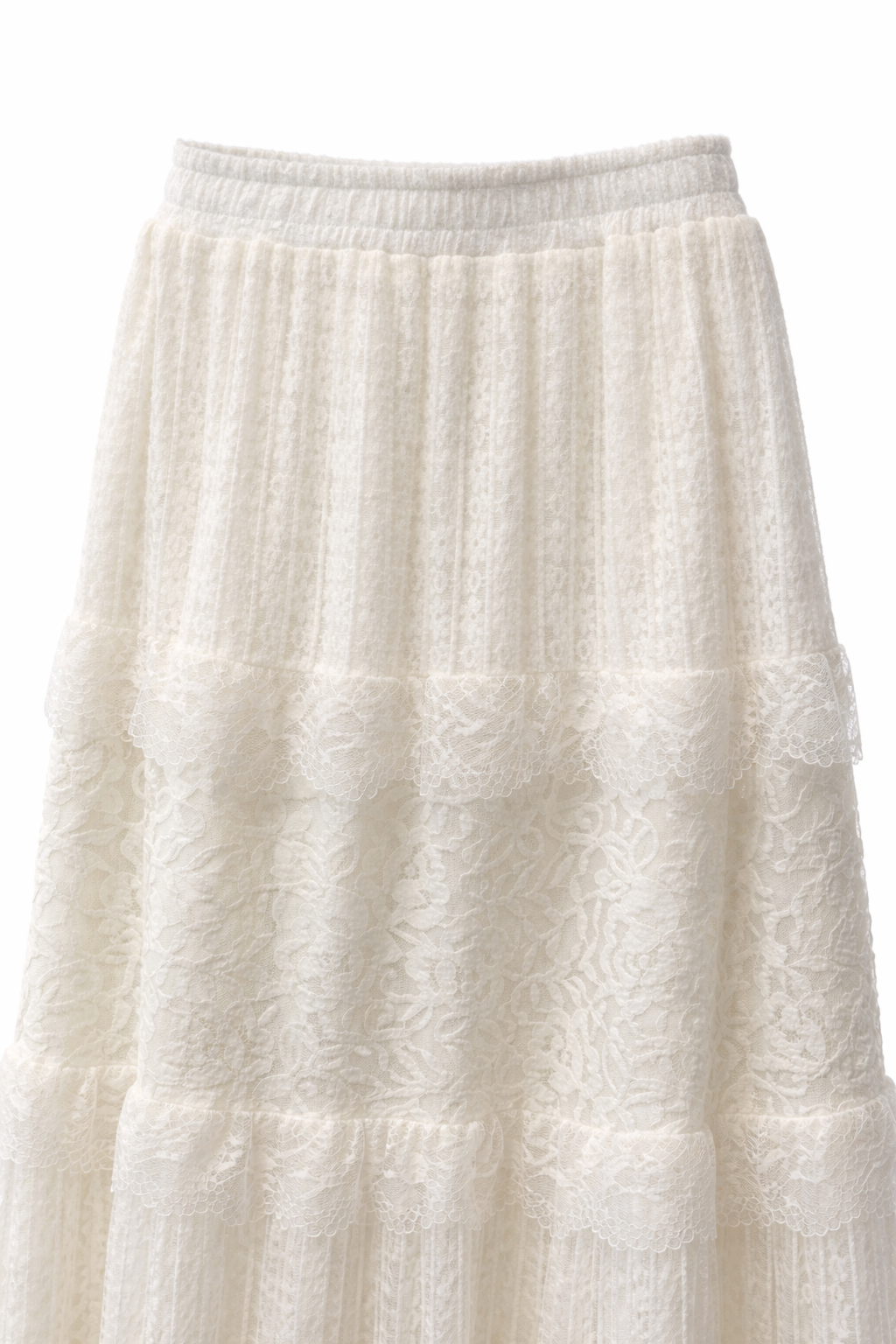 CHN-Dantel Detaylı Etek Ecru