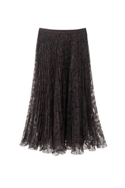 Noirella Kahve Güpür Etek