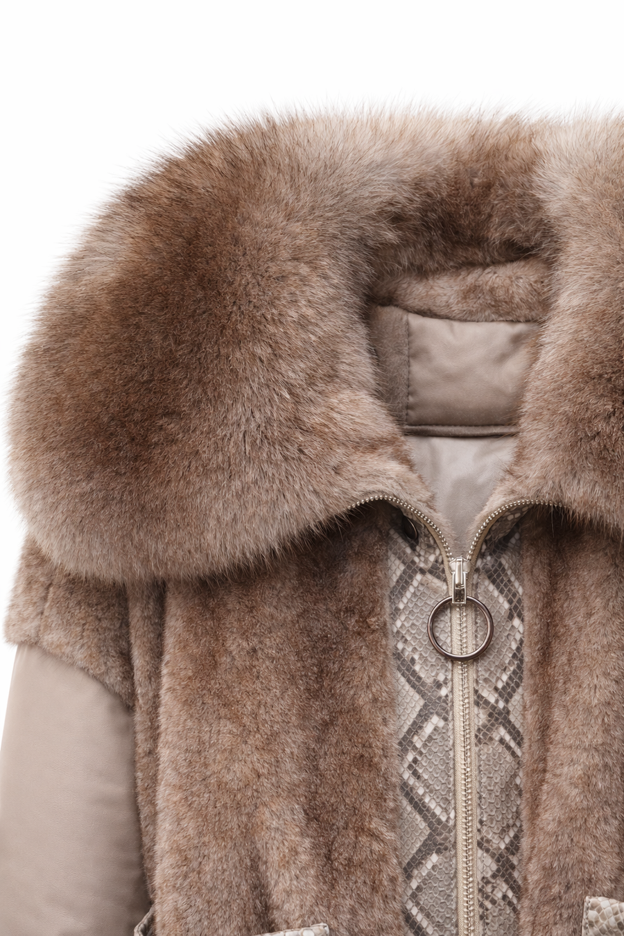 Aurora Luxe Vizon Kürk Detaylı Mont