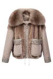 Aurora Luxe Vizon Kürk Detaylı Mont