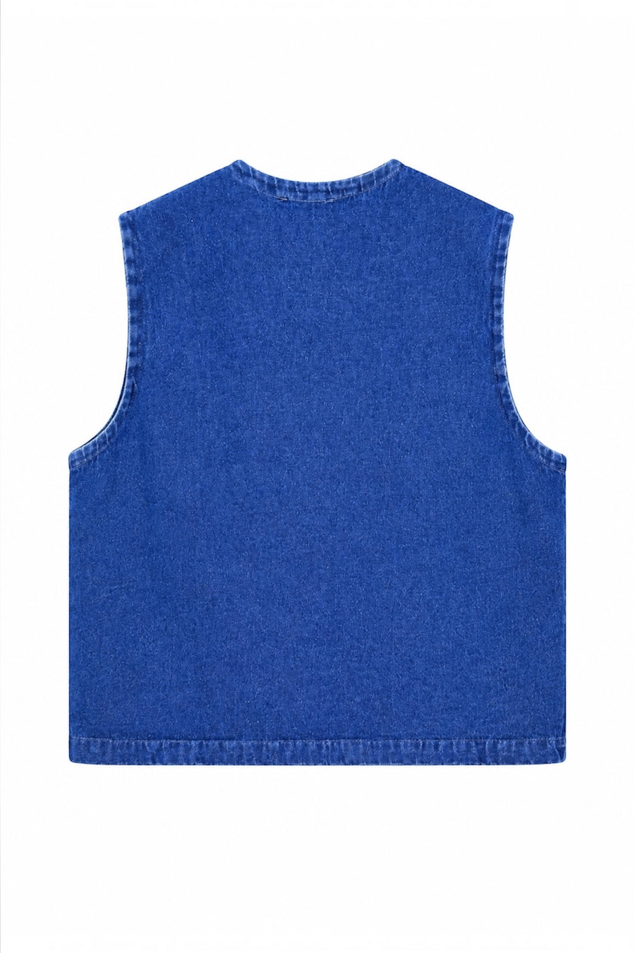 Çiçek Nakışlı Denim Yelek-RS0283