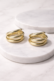 3LÜ Gold Halka Küpe-26SS1007