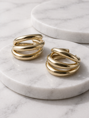 3LÜ Gold Halka Küpe-26SS1007