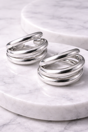 3LÜ Silver Halka Küpe-26SS1007