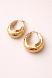 Gold Damla Halka Küpe-26SS1004