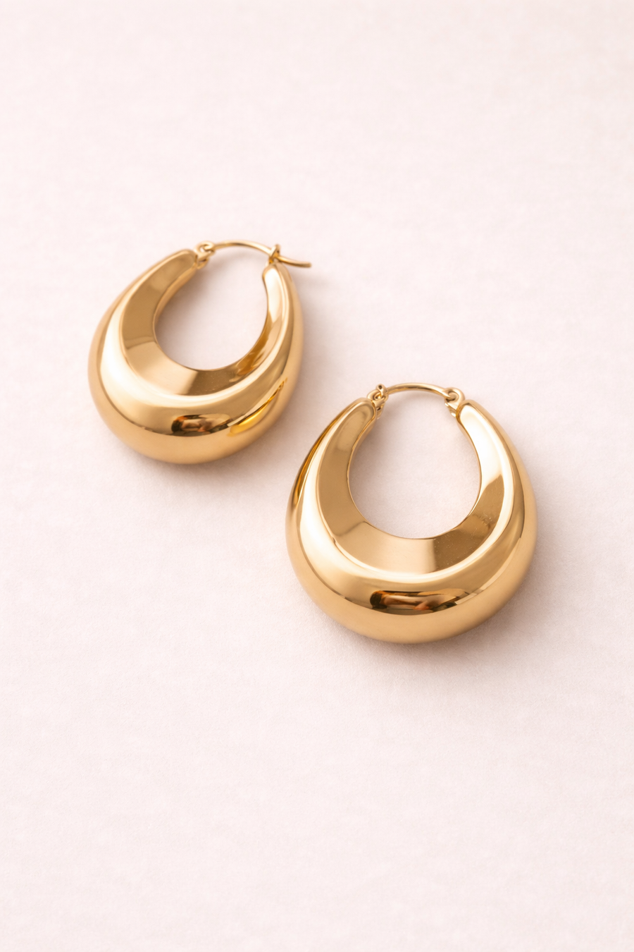 Gold Damla Halka Küpe-26SS1004