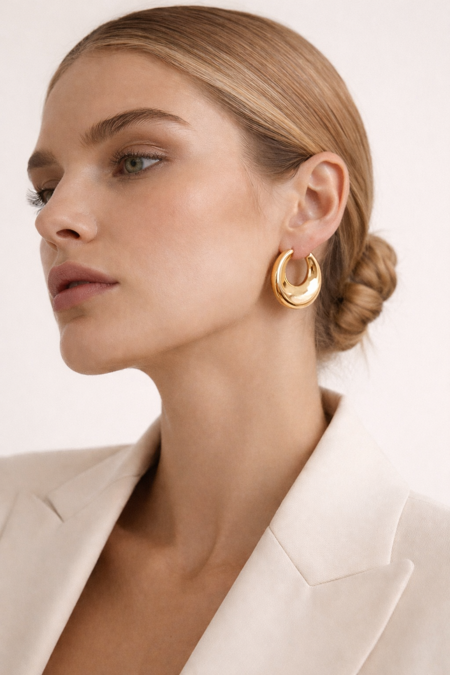 Gold Damla Halka Küpe-26SS1004
