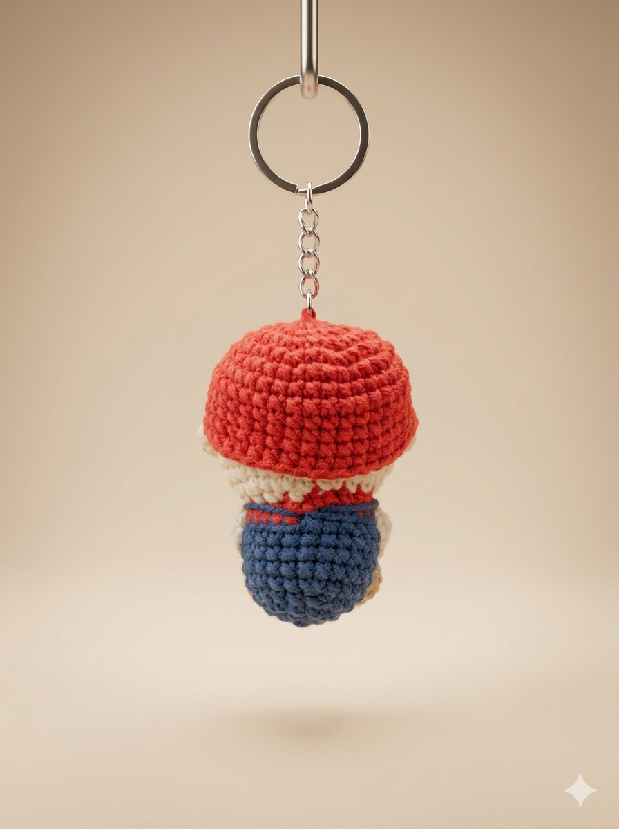 Retro Oyun Karakteri Amigurumi Anahtarlık -RS1210