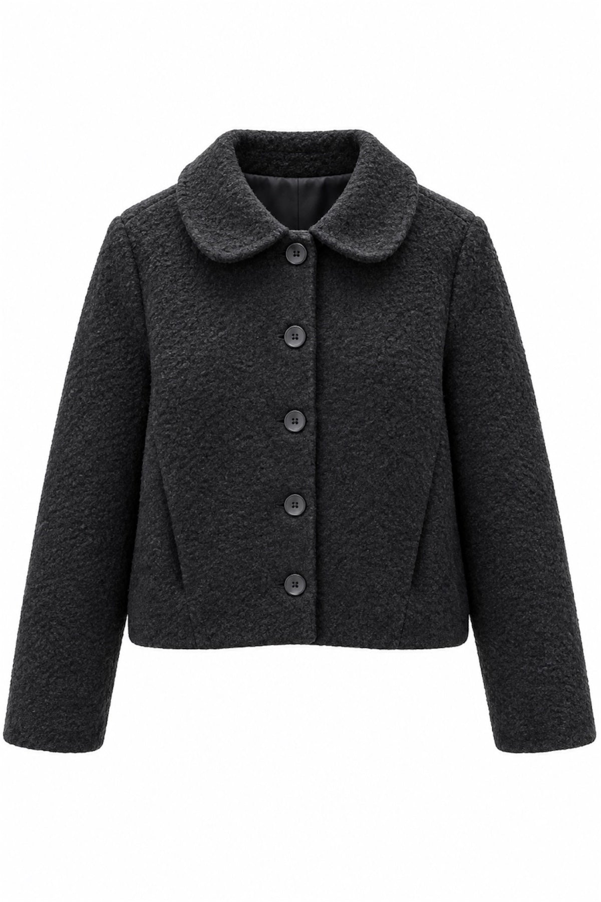Bebe Yaka Düğmeli Ceket RS1006 | Siyah
