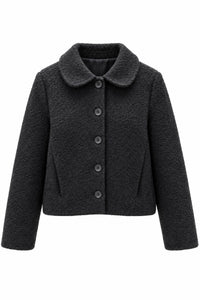 Bebe Yaka Düğmeli Ceket RS1006 | Siyah