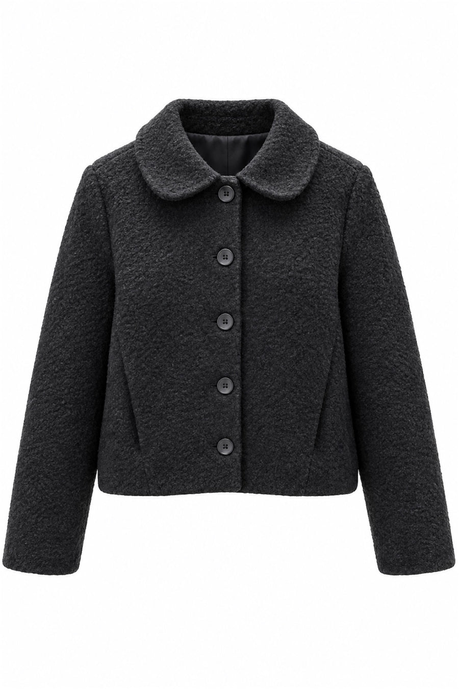 Bebe Yaka Düğmeli Ceket RS1006 | Siyah
