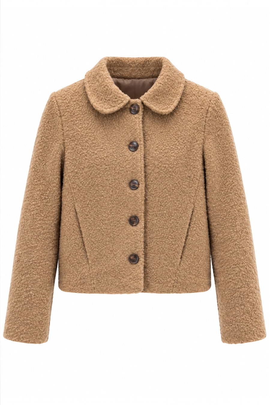 Bebe Yaka Düğmeli Ceket RS1006 | Camel
