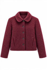 Bebe Yaka Düğmeli Ceket RS1006 | Bordo