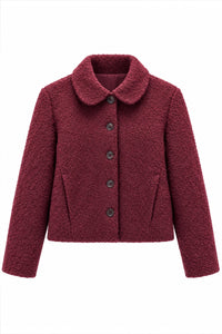 Bebe Yaka Düğmeli Ceket RS1006 | Bordo