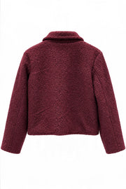Bebe Yaka Düğmeli Ceket RS1006 | Bordo