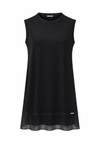 Rayon Şifonlu Penye Tunik Siyah-RS775