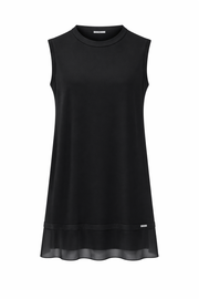 Rayon Şifonlu Penye Tunik Siyah-RS775