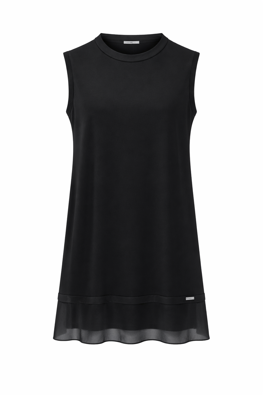 Rayon Şifonlu Penye Tunik Siyah-RS775