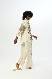 İnci İşlemeli Beli Lastikli Pantolon-39478