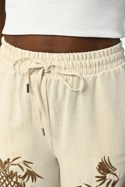 İnci İşlemeli Beli Lastikli Pantolon-39478