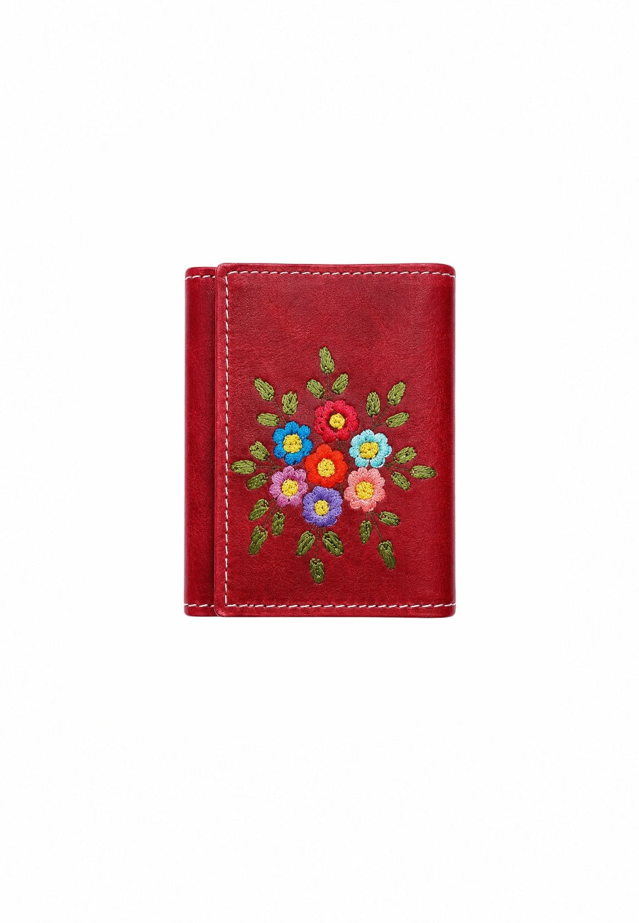 Lavinya Hakiki Deri Kartlık Cüzdan Kırmızı-RS0350