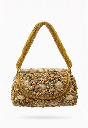 Altın Kum – İnci Detaylı El Yapımı Çanta