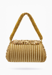 Altın Kum – İnci Detaylı El Yapımı Çanta