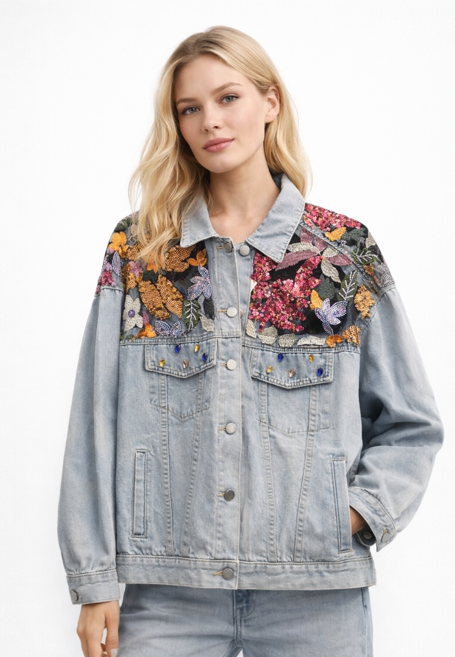 Atelier Nakışlı Denim Ceket