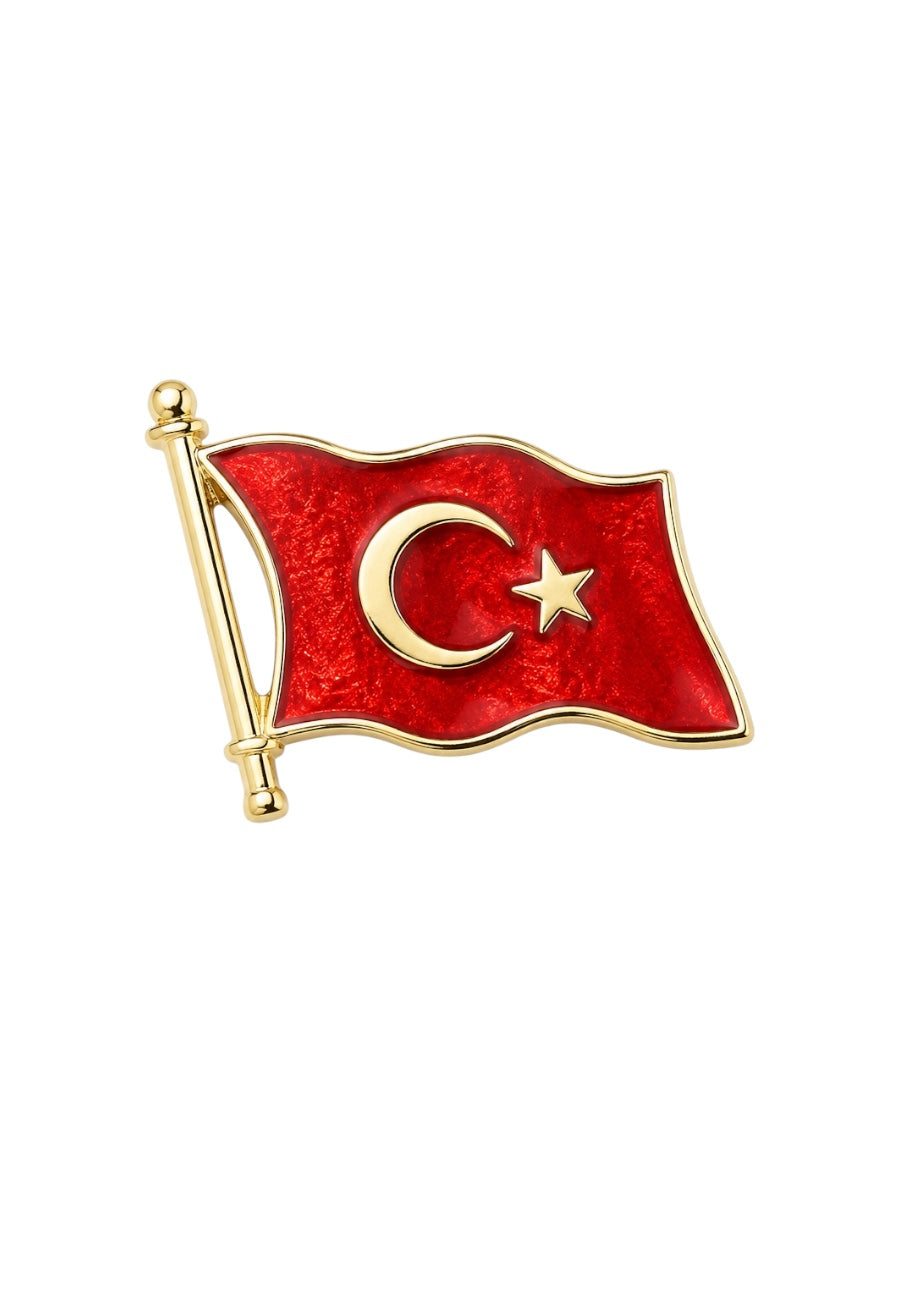 Ay Yıldız Tasarım Broş