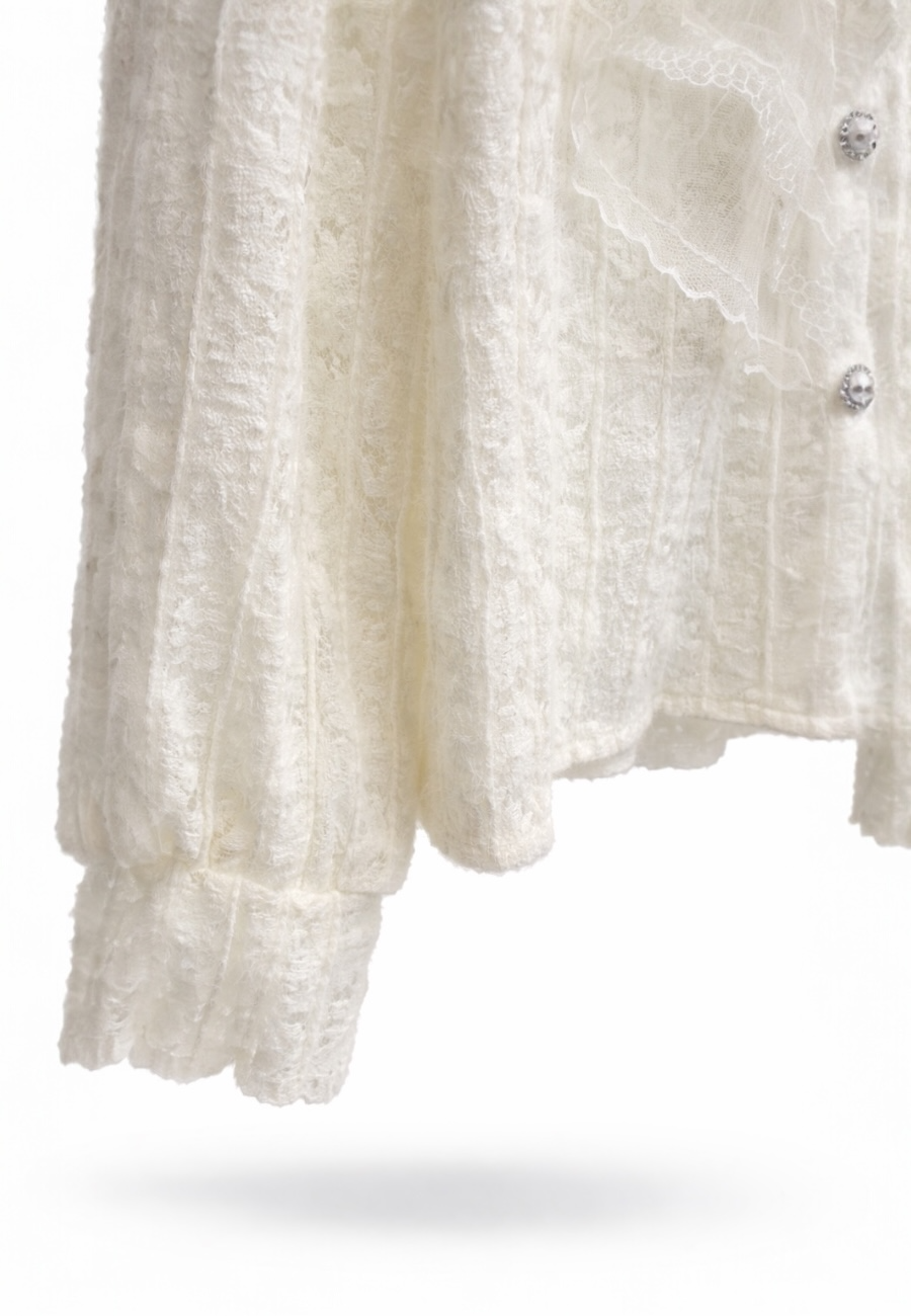 Taş Detaylı Vintage Bluz