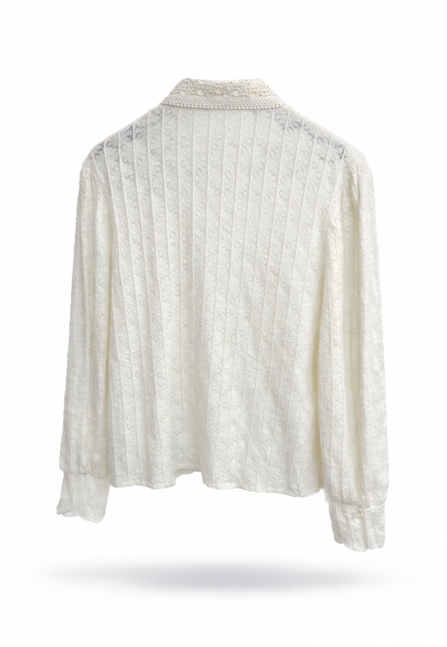 Taş Detaylı Vintage Bluz