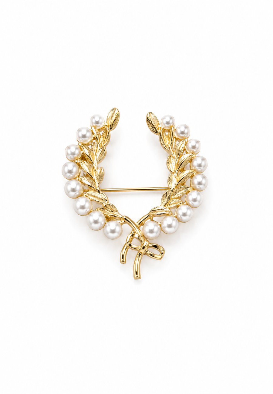 Pearl Laurel Broş