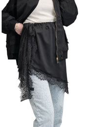 Dantel Şerit Detaylı Boy Uzatmalı Etek Altı