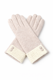 Klasik Yün Dokulu Günlük Kadın Eldiven – Kırık Beyaz