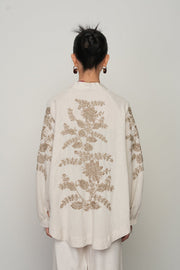 Sırt ve Kol İşlemeli Bohem Oversize Kimono-RS34011
