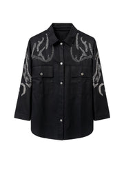 Taş İşlemeli Gömlek Ceket