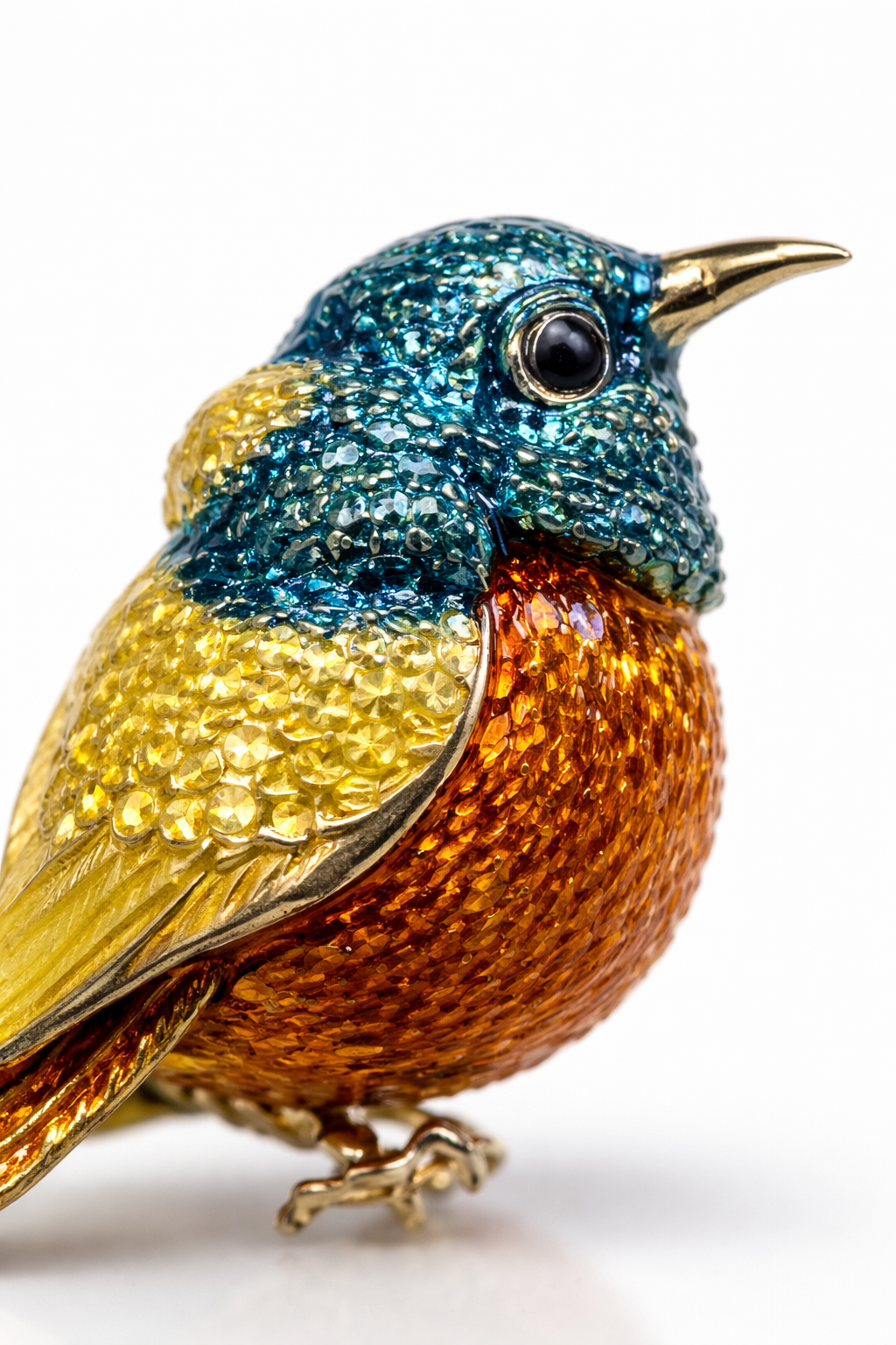 Renkli Kuş Zarafet Broş