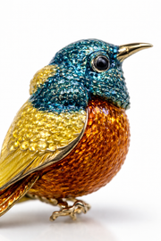 Renkli Kuş Zarafet Broş