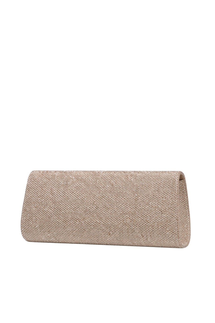 Altın Işıltılı Drapeli Abiye Clutch Çanta