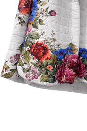 Çiçek Desenli Kapitone Ceket