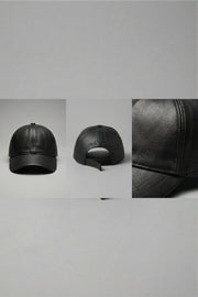 Hakiki Deri Basic Şapka – Siyah