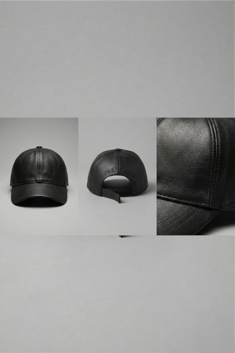 Hakiki Deri Basic Şapka – Siyah