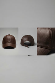 Hakiki Deri Basic Şapka – Kahverengi