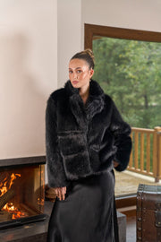 Kısa Kürk Siyah FLR-01