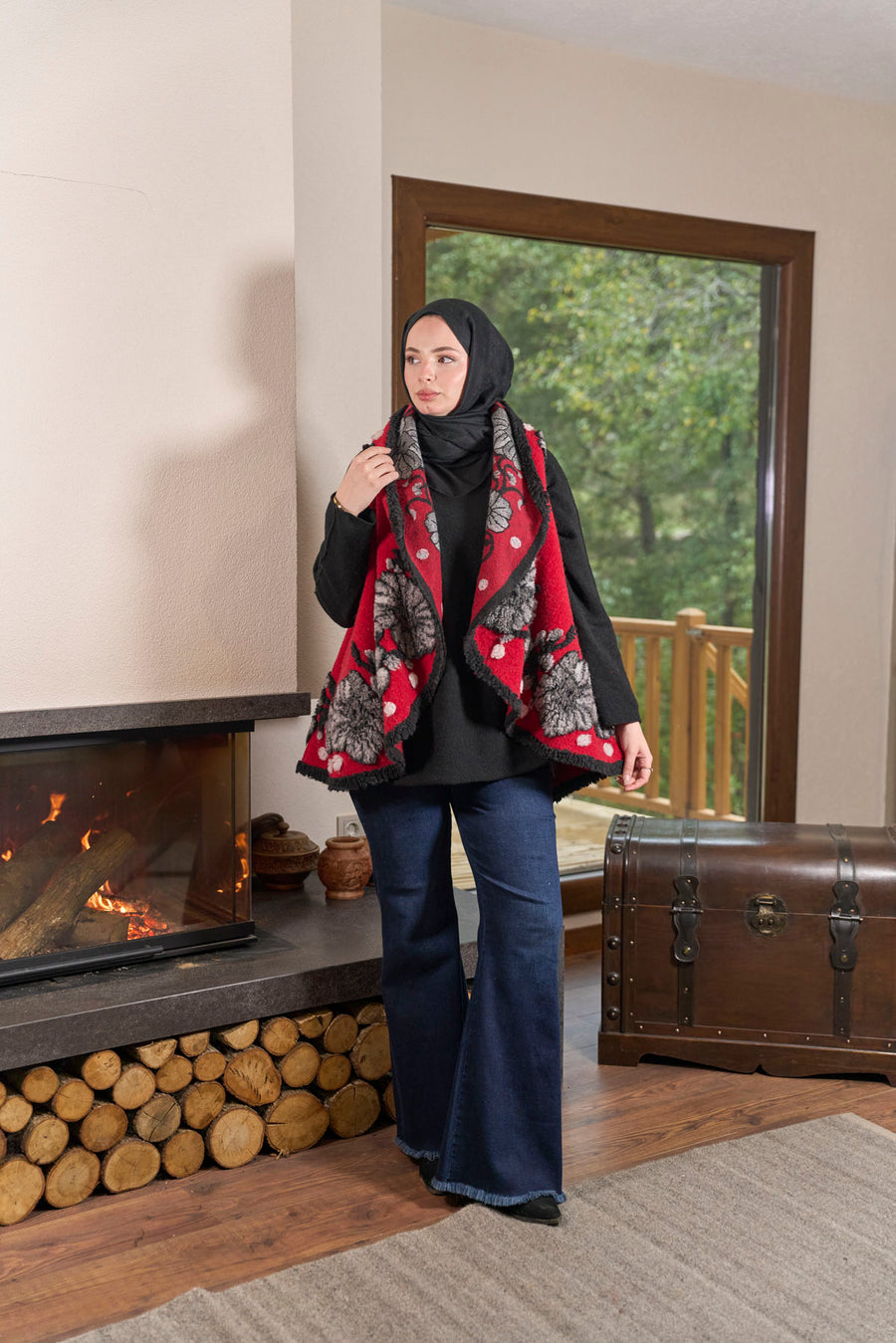 Rana Subaşı Desenli Keçe Yelek -2001